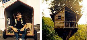 Dee Williams teaching people about tiny houses in Japan