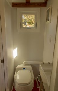 Hikari Box Tiny House Bathroom with Composting Toilet