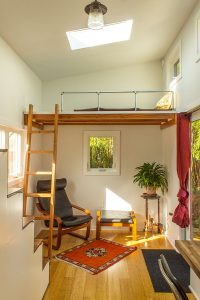 Hikari Box Tiny House Living Area and Guest Loft