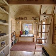 Sweet Pea Tiny House Living Area From Kitchen