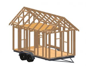 Dee's Kozy Kabin Tiny House 3-D Framing Model Sample