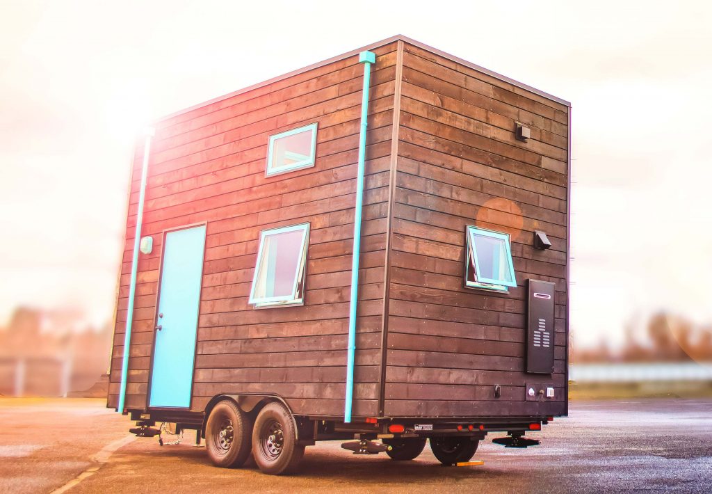Bunk Box Tiny House Exterior with Solid Door