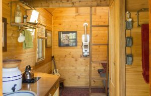 Dee's Kozy Kabin Tiny House Entry and Living Area