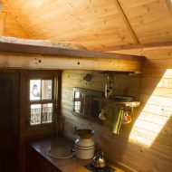 Dee's Kozy Kabin Tiny House Loft Into Kitchen