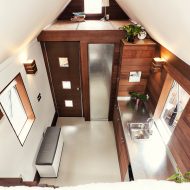 Miter Box Tiny House Interior From Sleeping Loft