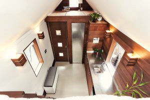 Miter Box Tiny House Interior From Sleeping Loft