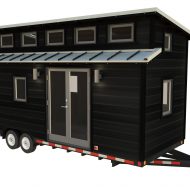 Cider Box Tiny House 24 Foot Long Rendering with Modern Exterior