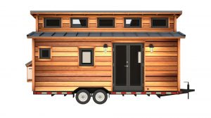 Cider Box Tiny House 20 Foot Long Rendering with Rustic Exterior