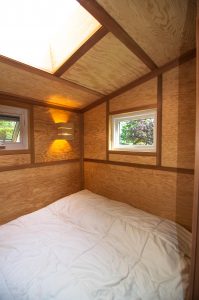 Salsa Box Tiny House Bed and Skylight