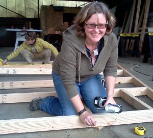 Kate Goodnight at a PAD Tiny House Workshop