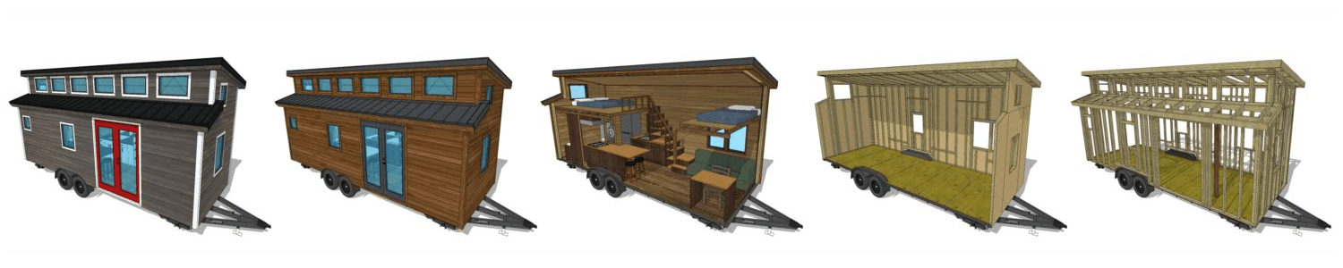 Renderings from the Tiny Nest Cider Box SketchUp Model
