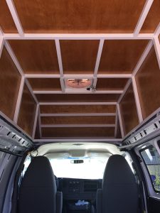 Wheel of the West van DIY RV ceiling